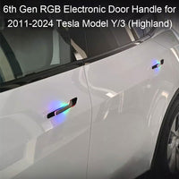 Elektrische RGB LED Türgriffe für Tesla Model Y & 3 2019-2025 automatisch herausfahrende Türgriffe