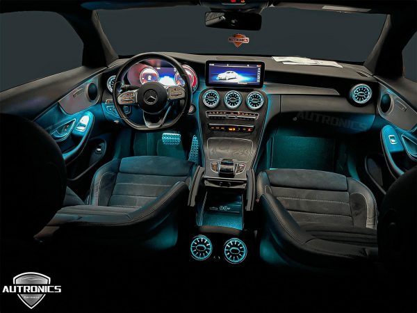 Ambiente- Beleuchtung Ambientebeleuchtung LED Innenraumbeleuchtung KFZ Interieur Mehrfarbig Set geeignet für Mercedes-Benz C Coupe C205 - 01