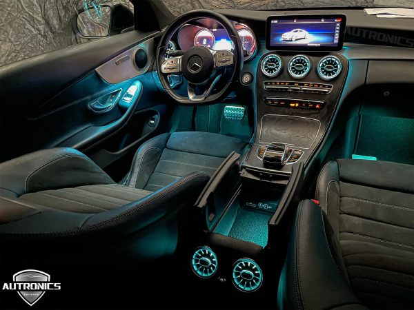 Ambiente- Beleuchtung Ambientebeleuchtung LED Innenraumbeleuchtung KFZ Interieur Mehrfarbig Set geeignet für Mercedes-Benz C Coupe C205 - 02