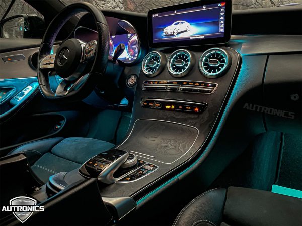 Ambiente- Beleuchtung Ambientebeleuchtung LED Innenraumbeleuchtung KFZ Interieur Mehrfarbig Set geeignet für Mercedes-Benz C Coupe C205 - 10