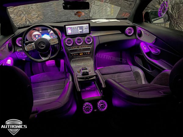 Ambiente- Beleuchtung Ambientebeleuchtung LED Innenraumbeleuchtung KFZ Interieur Mehrfarbig Set geeignet für Mercedes-Benz C Coupe C205 - 12