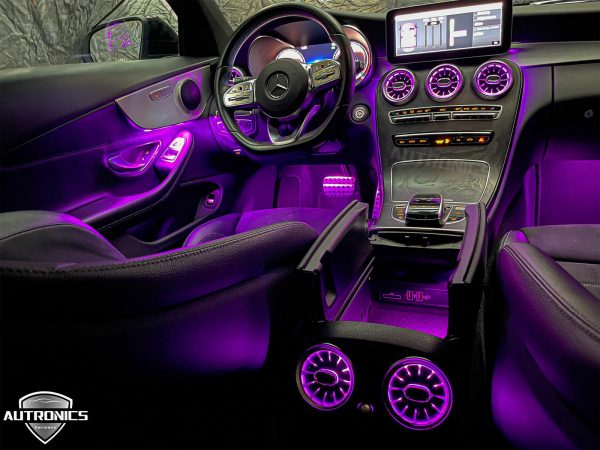 Ambiente- Beleuchtung Ambientebeleuchtung LED Innenraumbeleuchtung KFZ Interieur Mehrfarbig Set geeignet für Mercedes-Benz C Coupe C205 - 14