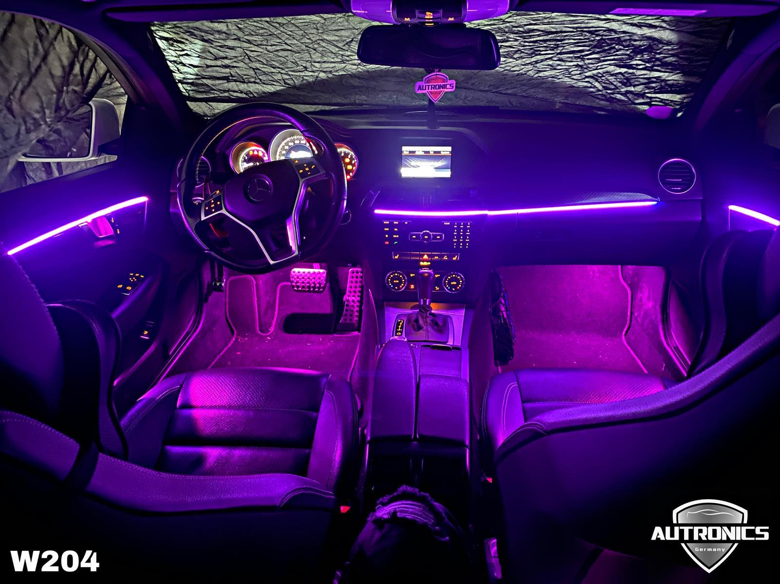Ambientebeleuchtung Ambiente Innenraumbeleuchtung Beleuchtung Nachrüsten Einbau geeignet für Mercedes Benz C Coupe C204 - 01