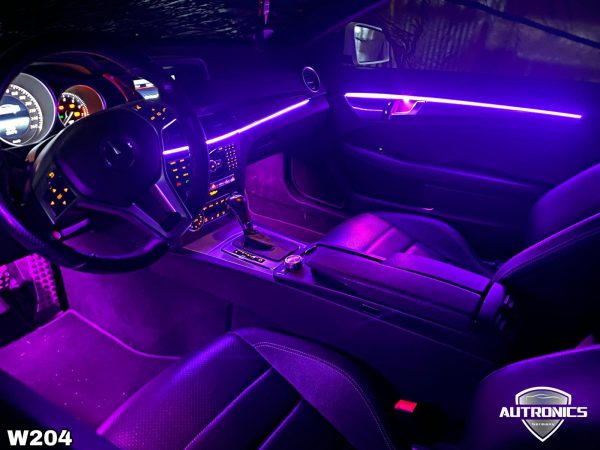 Ambientebeleuchtung Ambiente Innenraumbeleuchtung Beleuchtung Nachrüsten Einbau geeignet für Mercedes Benz C Coupe C204 - 03