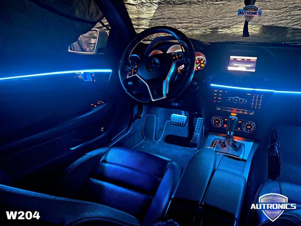 Ambientebeleuchtung Ambiente Innenraumbeleuchtung Beleuchtung Nachrüsten Einbau geeignet für Mercedes Benz C Coupe C204 - 06