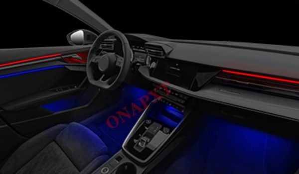 Ambientebeleuchtung Nachrüsten im Auto Beleuchtung Ambiente geeignet für 32 Farben geeignet für Audi A3 ab 2020 - 03