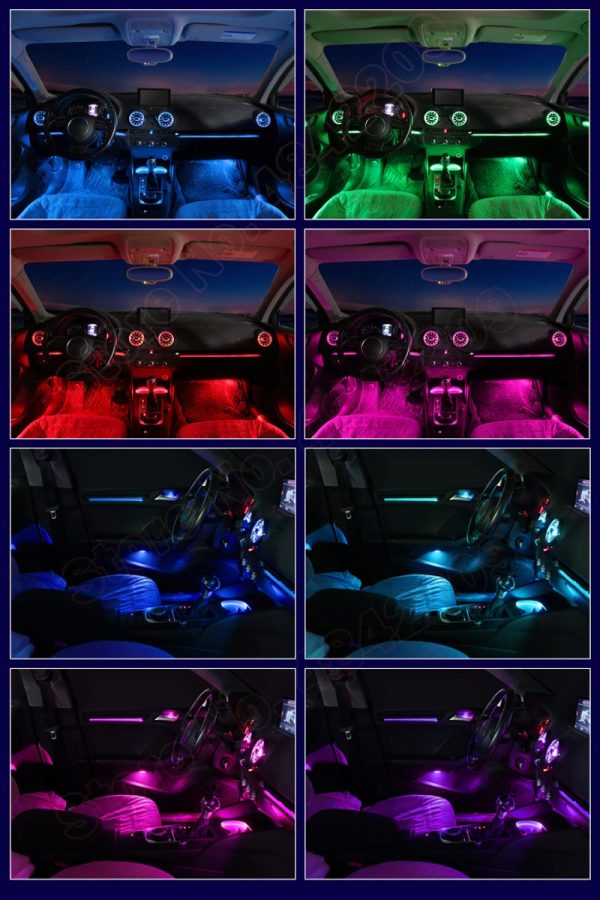 Ambientebeleuchtung Nachrüsten im Auto Beleuchtung LED Ambiente 32 Farben geeignet für Audi A3 8V 8Y - 3