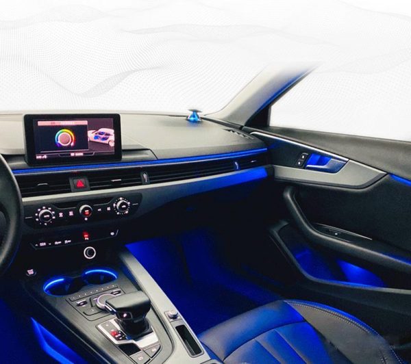 Ambientebeleuchtung Nachrüsten im Auto Beleuchtung LED Ambiente 32 Farben geeignet für Audi A4 B9 - 1