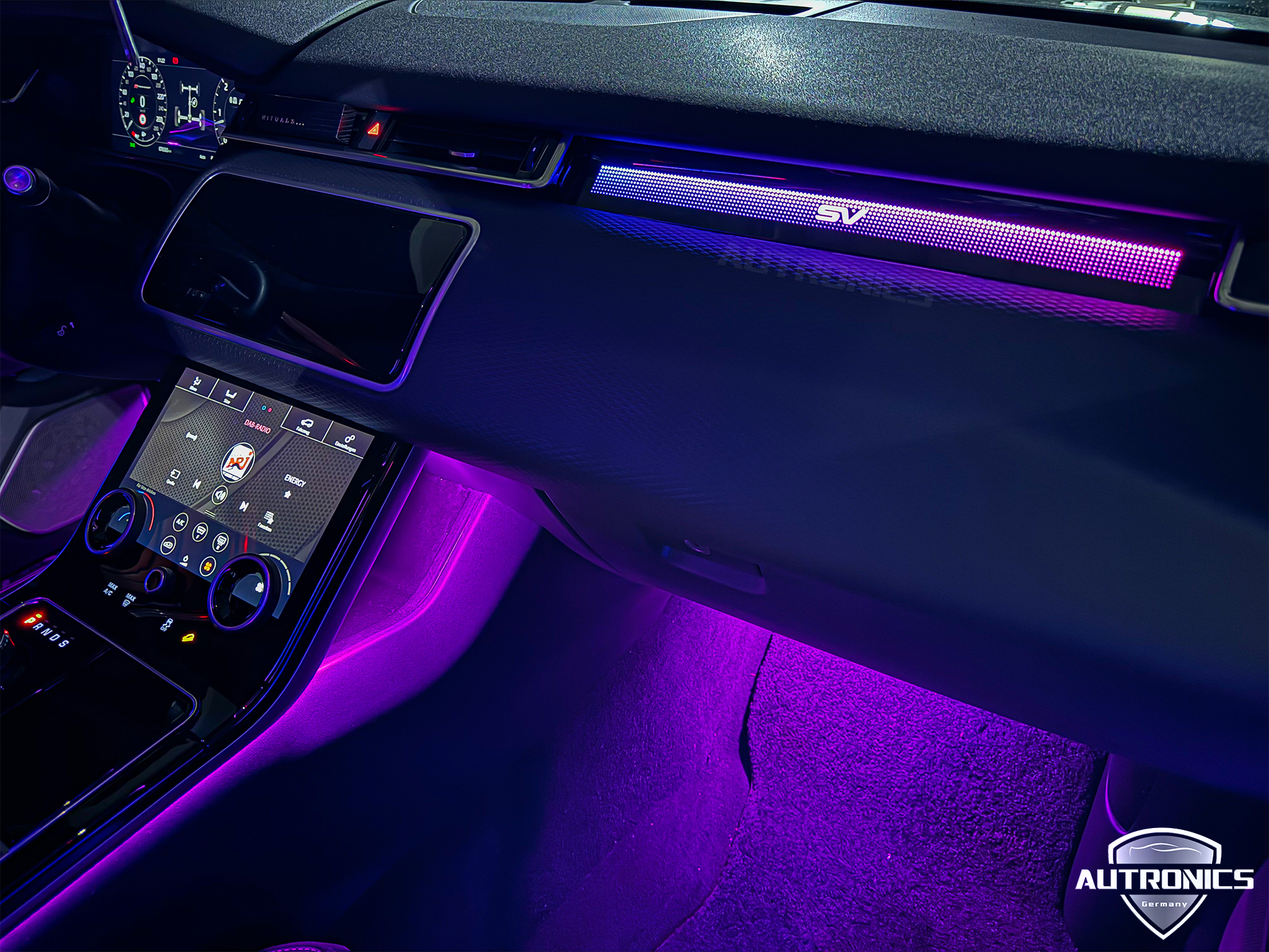 Ambientebeleuchtung Auto Led Range Rover Velar Nachrüsten Dynamisch Panoramadach Beleuchtung 04