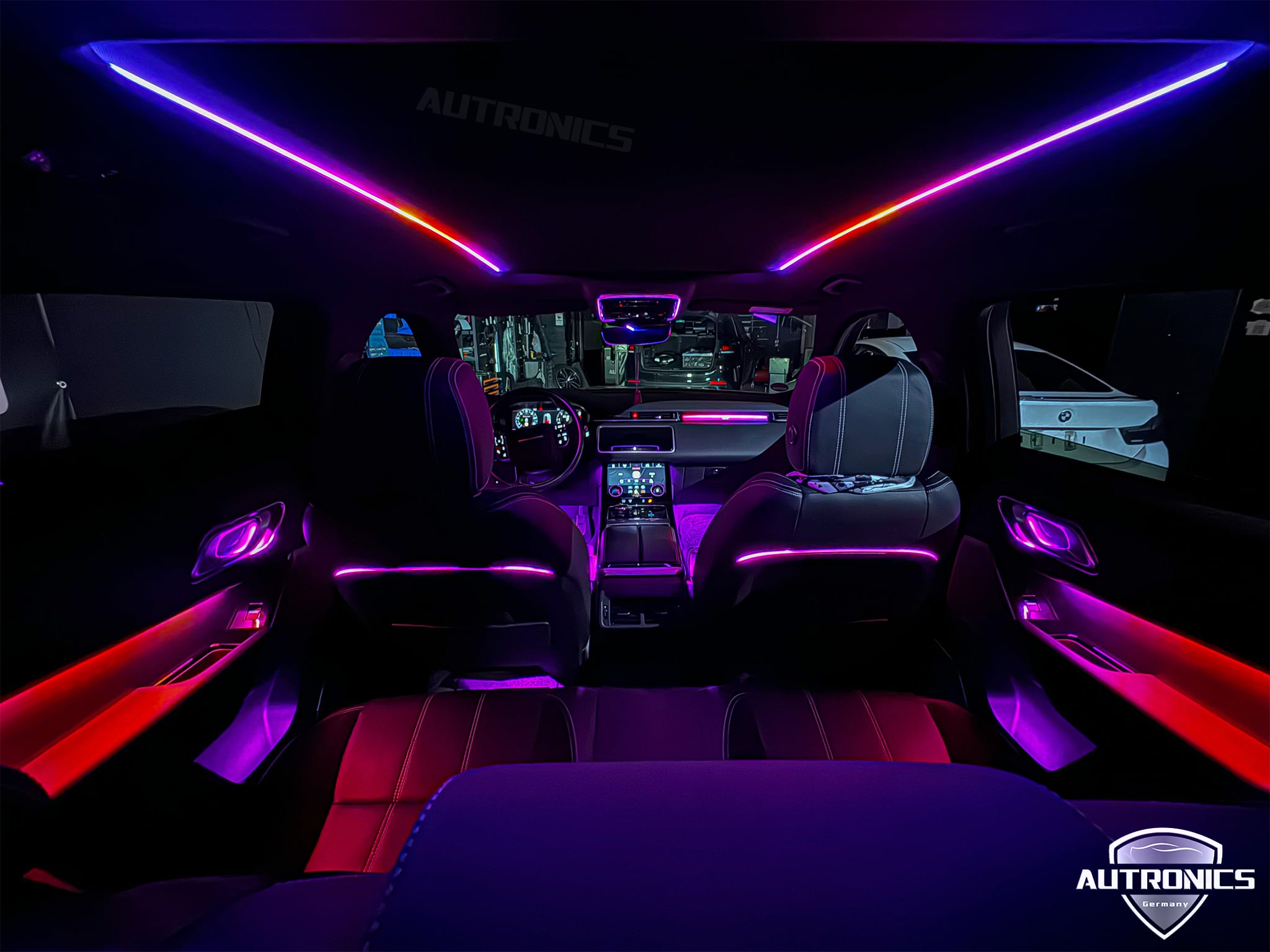 Ambientebeleuchtung Auto Led Range Rover Velar Nachrüsten Dynamisch Panoramadach Beleuchtung 15