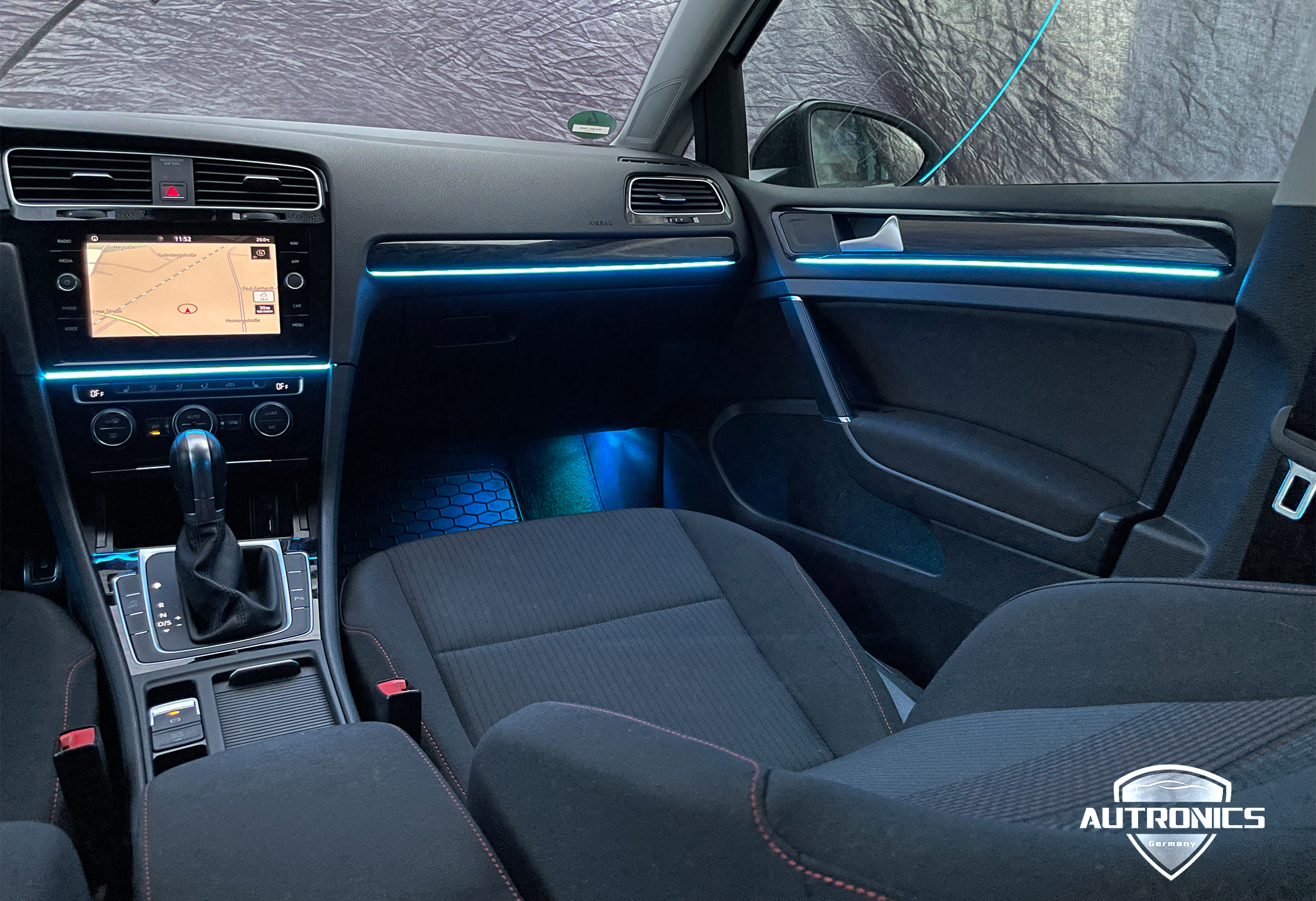 Ambientebeleuchtung Nachrüsten im Auto Innenraumbeleuchtung Beleuchtung geeignet für VW Golf 7 02