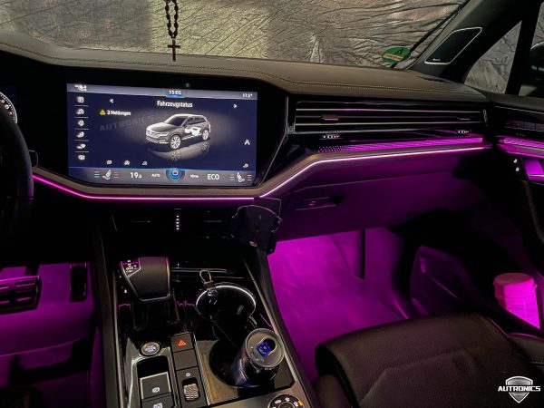 Ambientebeleuchtung Nachrüsten im Auto Innenraumbeleuchtung Beleuchtung geeignet für VW Tiguan 2. Generation (2017-2021) 64 Farben - 14