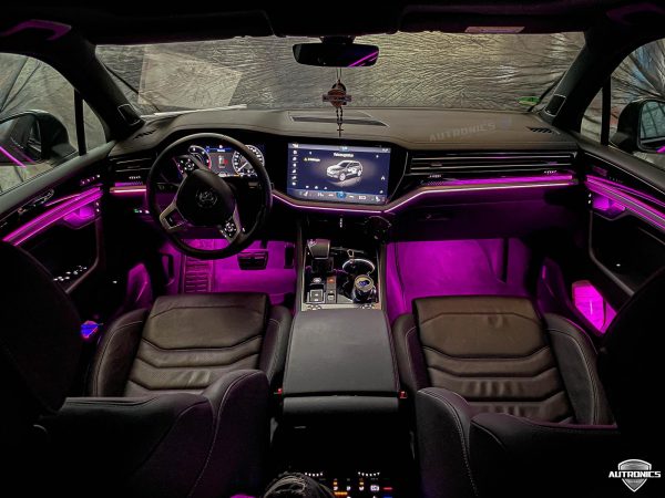 Ambientebeleuchtung Nachrüsten im Auto Innenraumbeleuchtung Beleuchtung geeignet für VW Tiguan 2. Generation (2017-2021) 64 Farben - 16