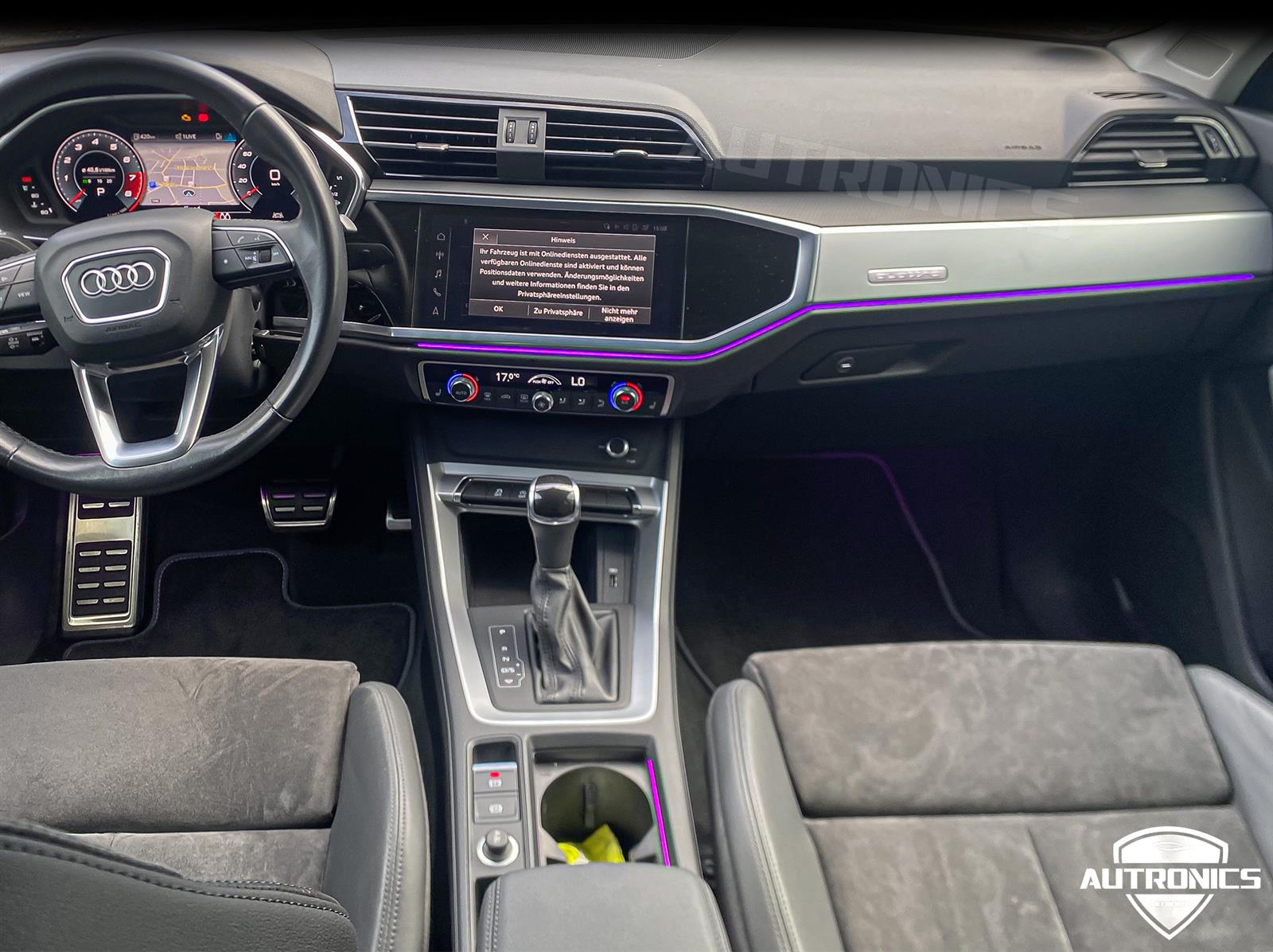 Ambientebeleuchtung Nachrüsten im Auto Innenraumbeleuchtung Beleuchtung geeignet für Audi Q3 (F3) 32 Farben ab 2019 - 01