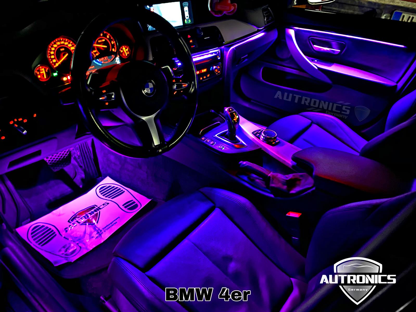 Ambientebeleuchtung Nachrüsten im Auto Innenraumbeleuchtung Beleuchtung geeignet für BMW 4er & GT F32 F33 F36 - 01