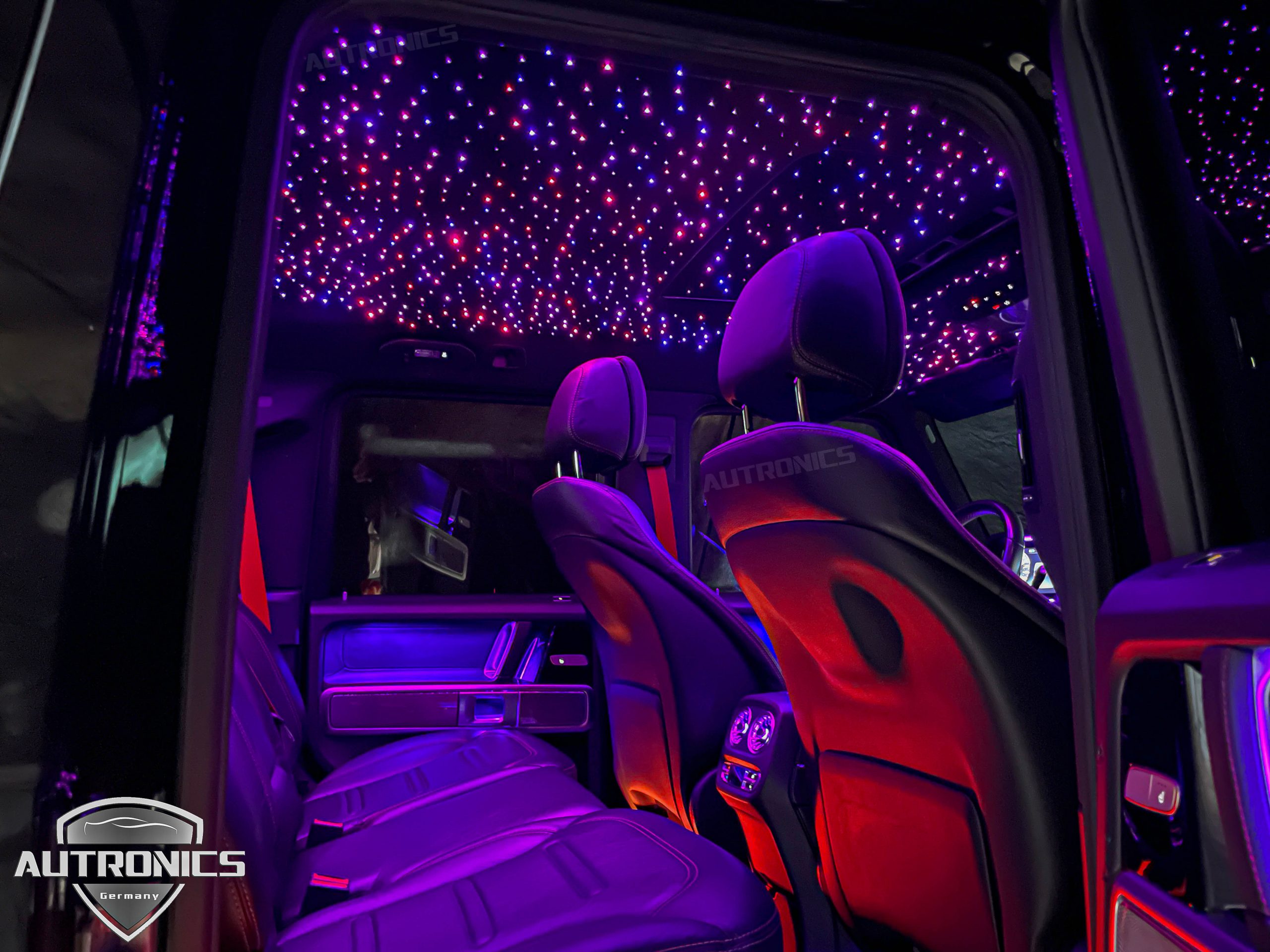 Sternenhimmel Auto Nachrüsten LED Deckenbeleuchtung Einbau Konfigurator Mercedes-Benz G Klasse W464 03